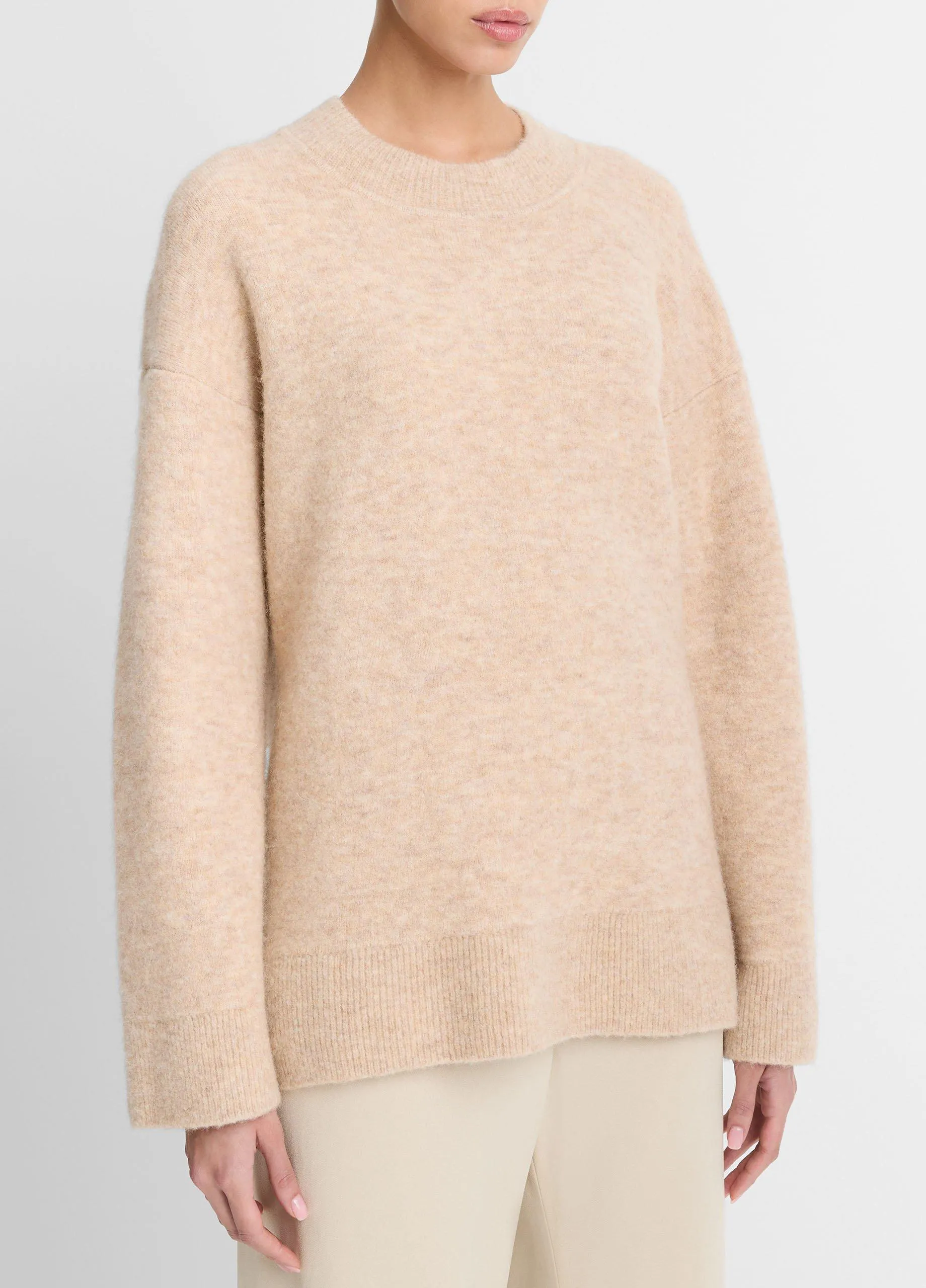 Textured Soft Sculpted Crew Neck Sweater