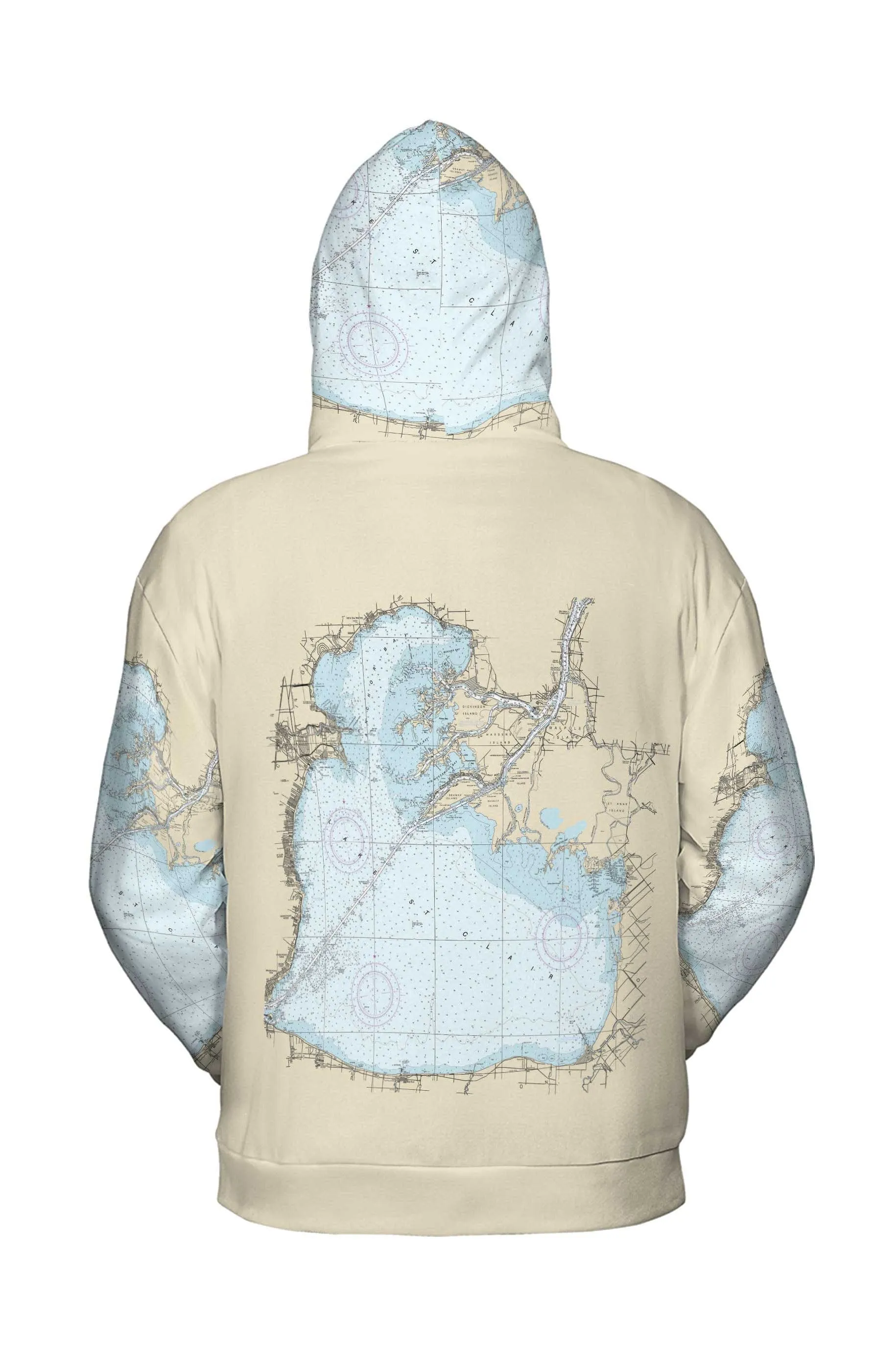 The Lake St. Clair Navigator Lightweight Hoodie Sweatshirt