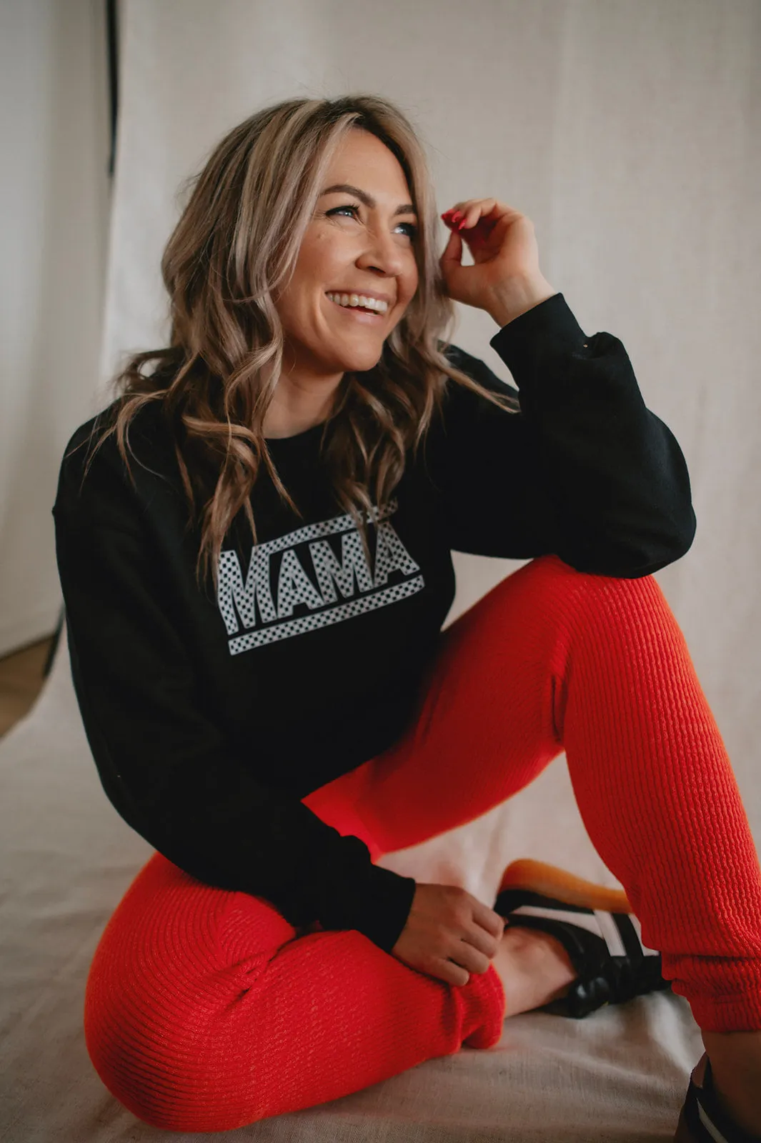 The Mama Checkerboard Sweatshirt - PLUS