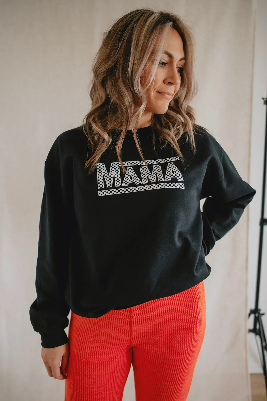 The Mama Checkerboard Sweatshirt - PLUS