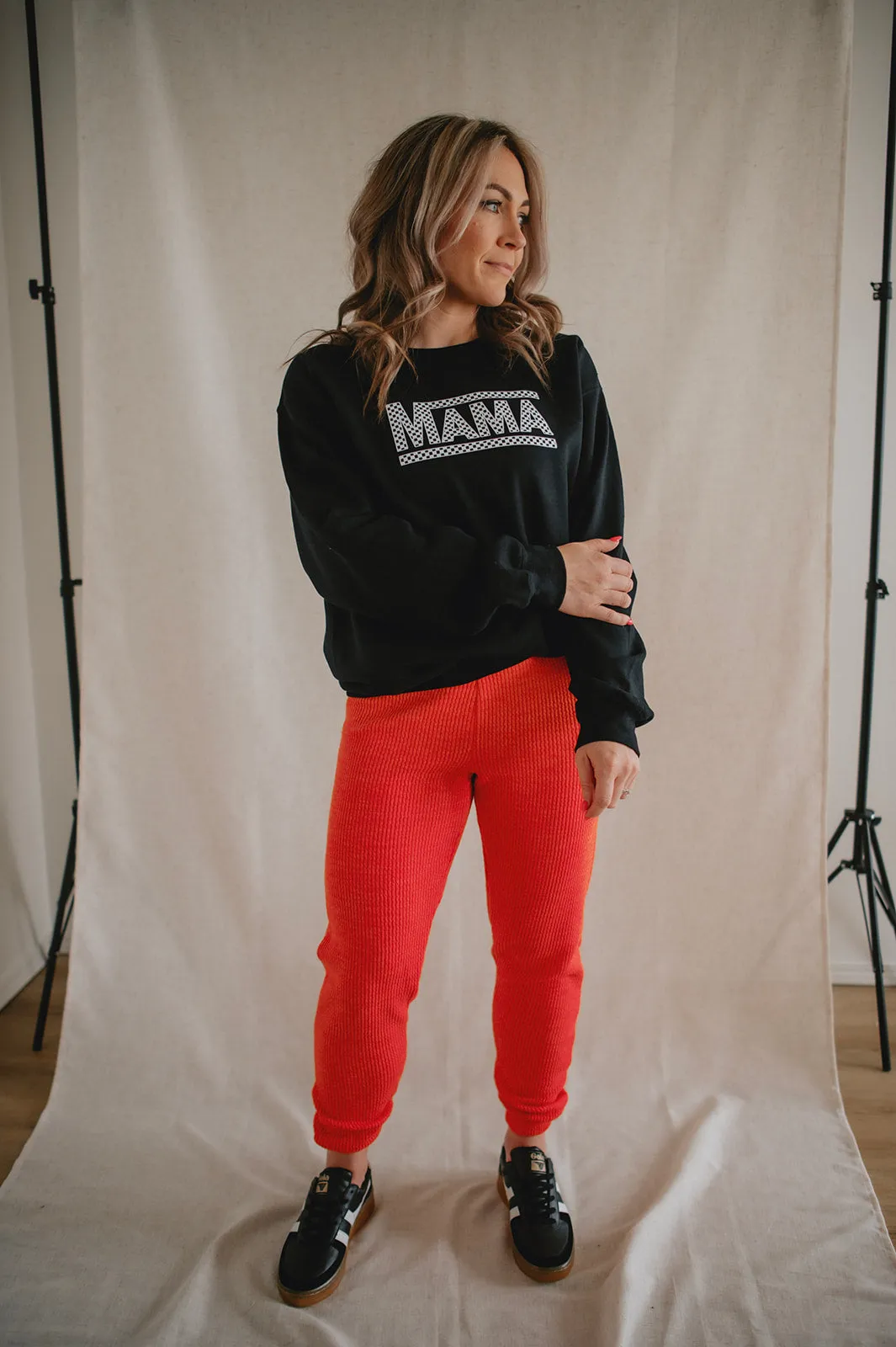 The Mama Checkerboard Sweatshirt - PLUS