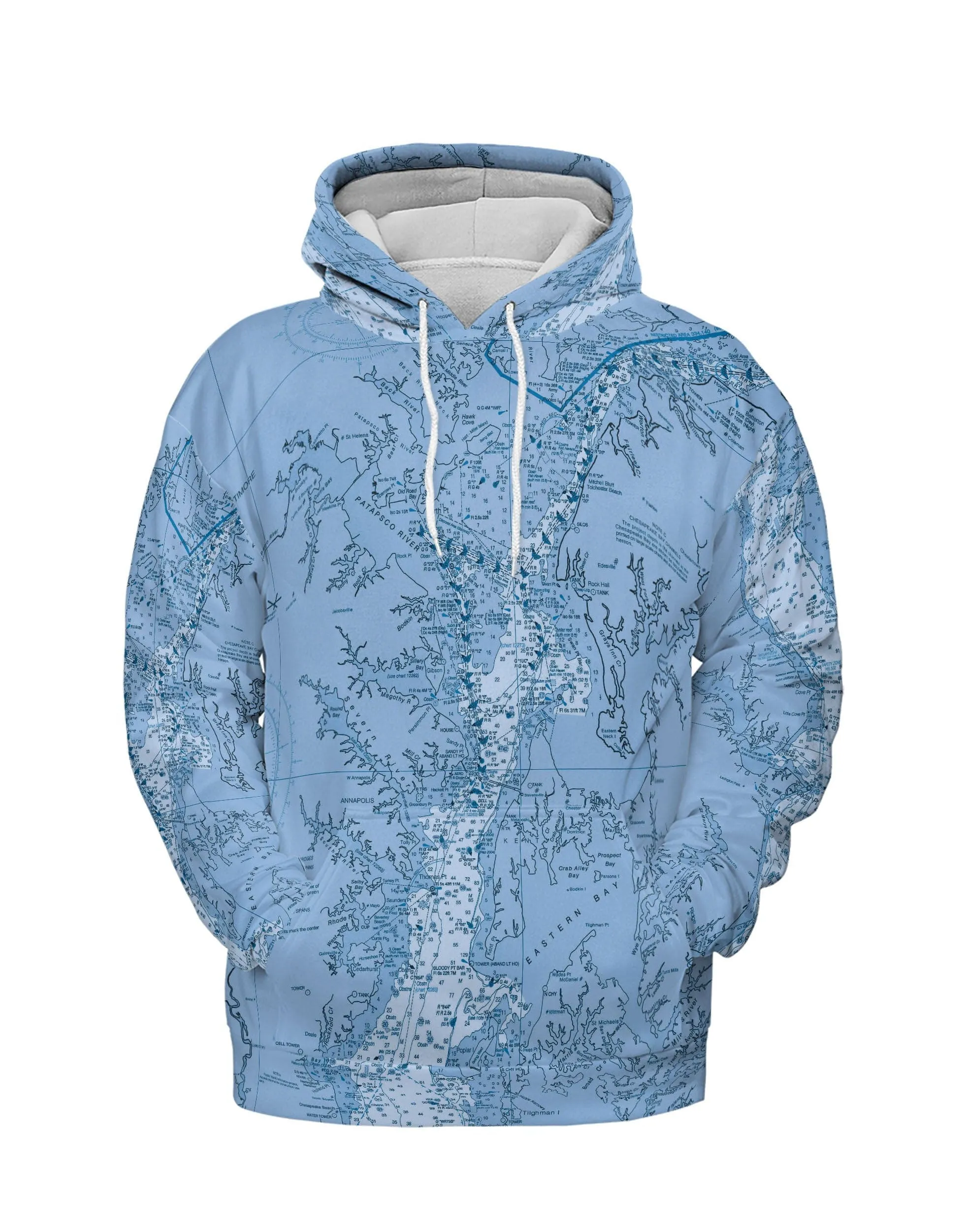 The Upper and Middle Chesapeake Bay Blues Lightweight Hoodie Sweatshirt