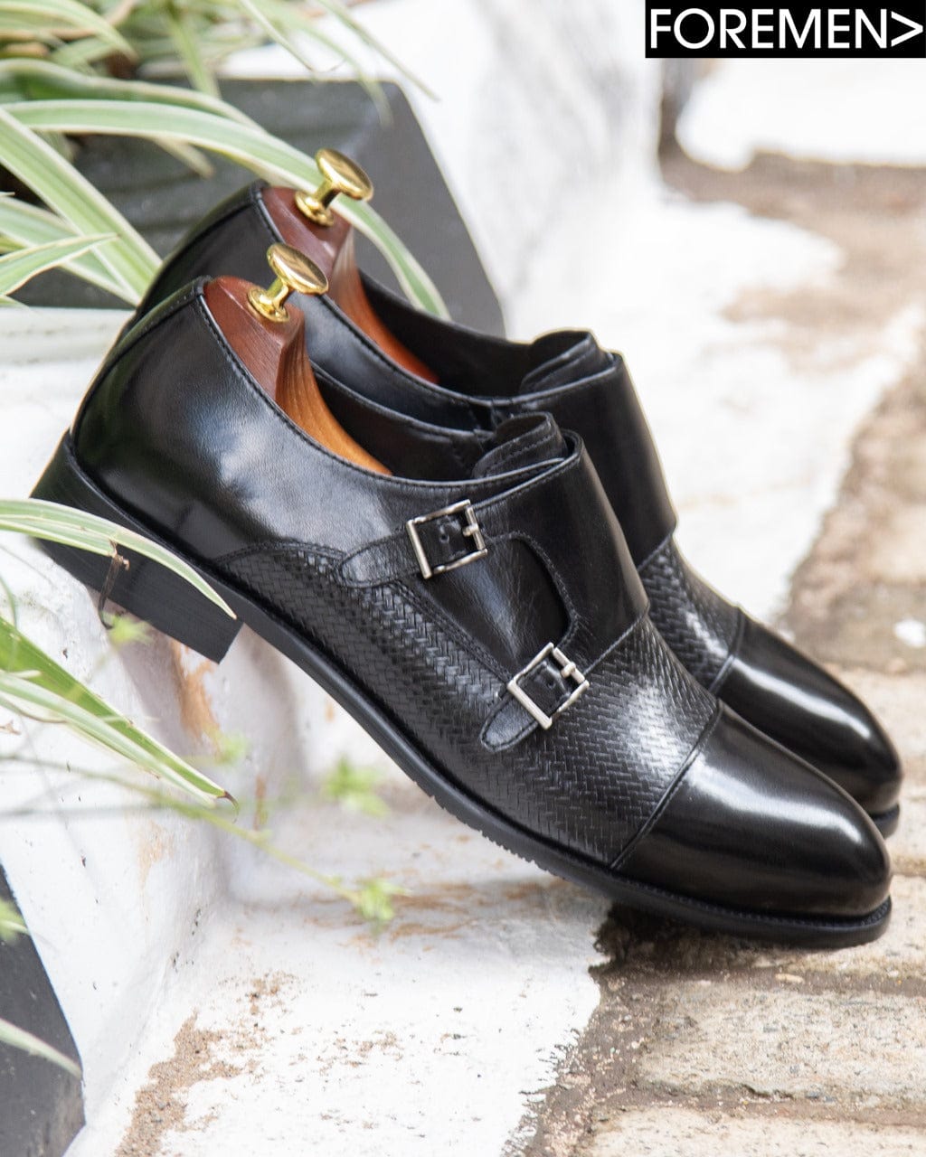 TOM LOBB | Black Double Monkstrap