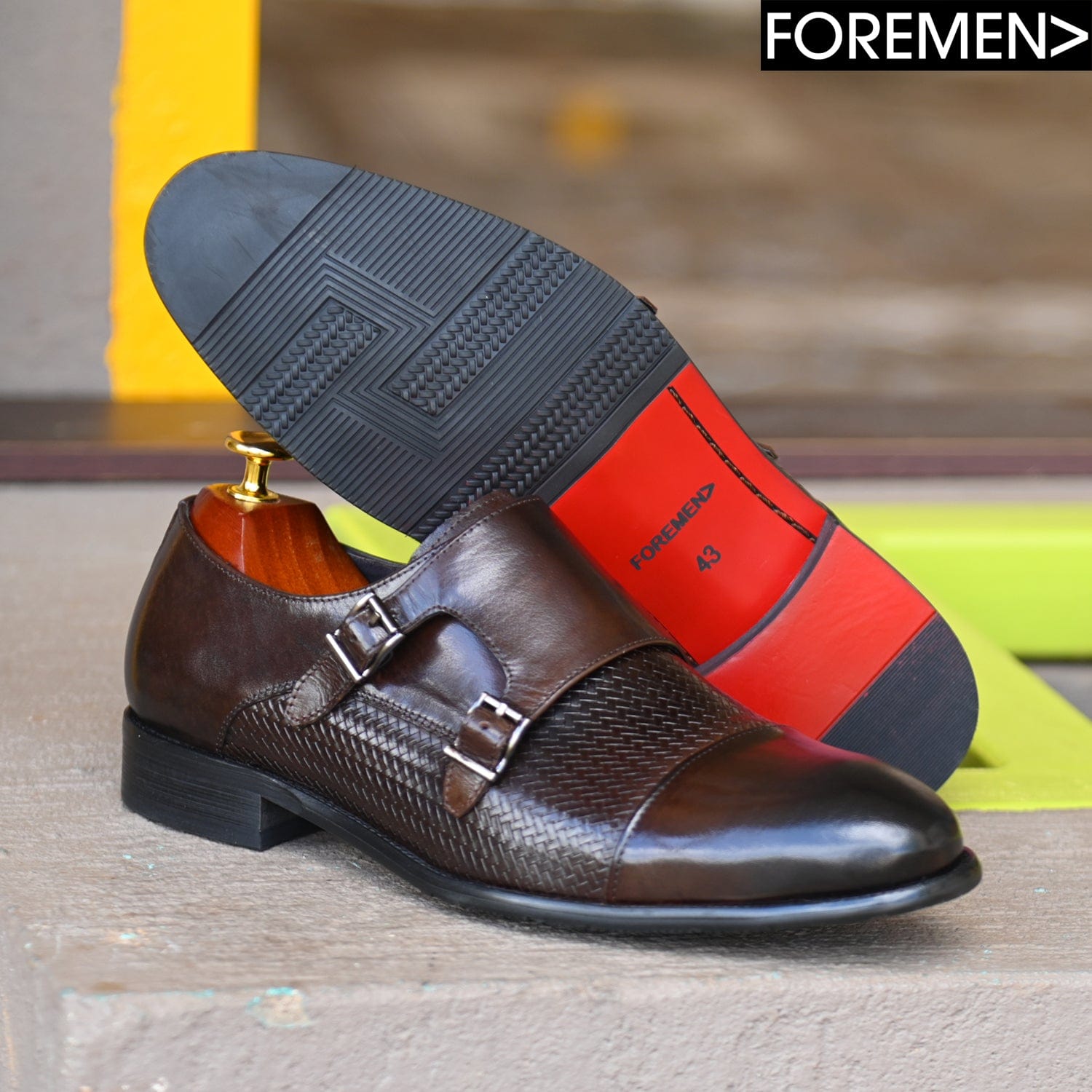 TOM LOBB | Coffee Double Monkstrap