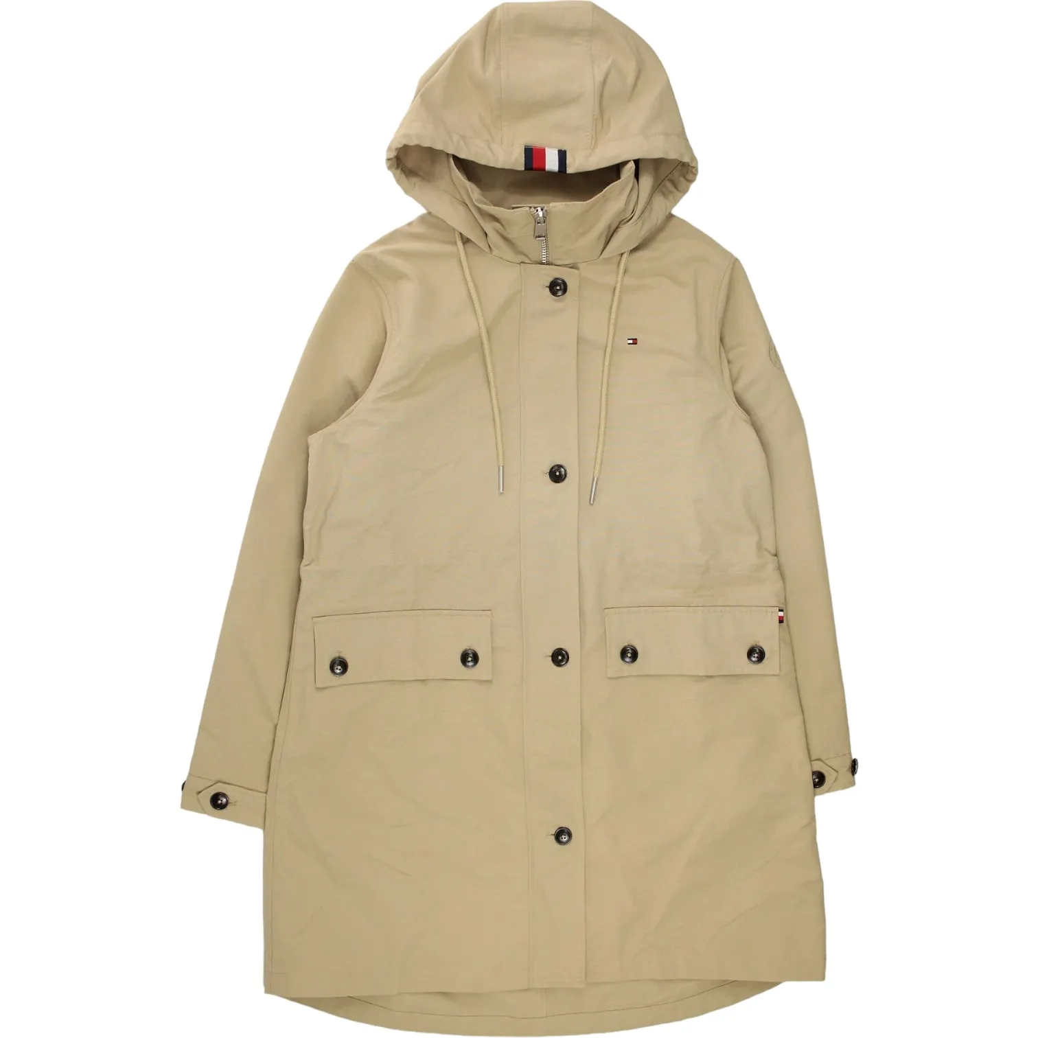 Tommy Hilfiger Beige Essential Parka Coat