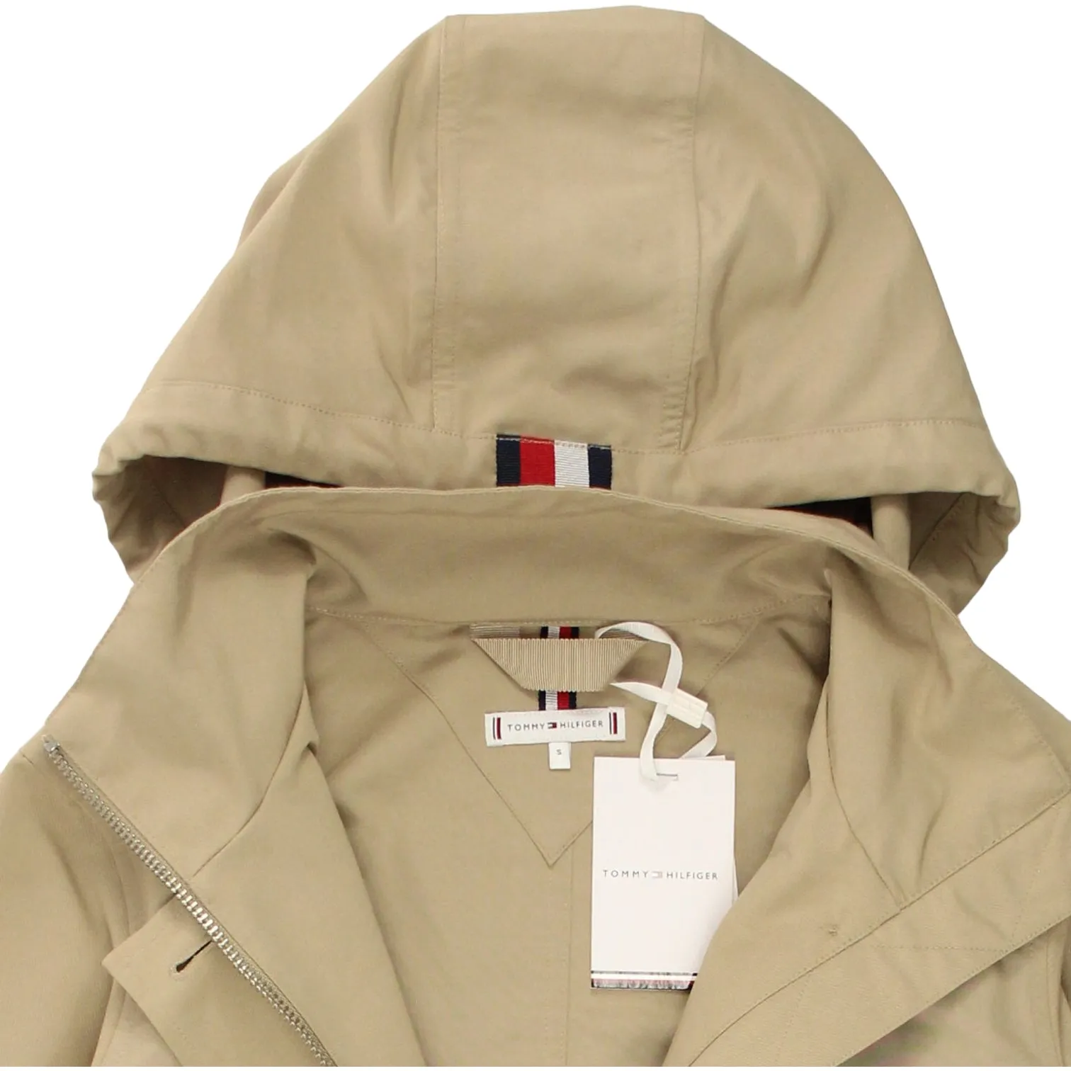 Tommy Hilfiger Beige Essential Parka Coat