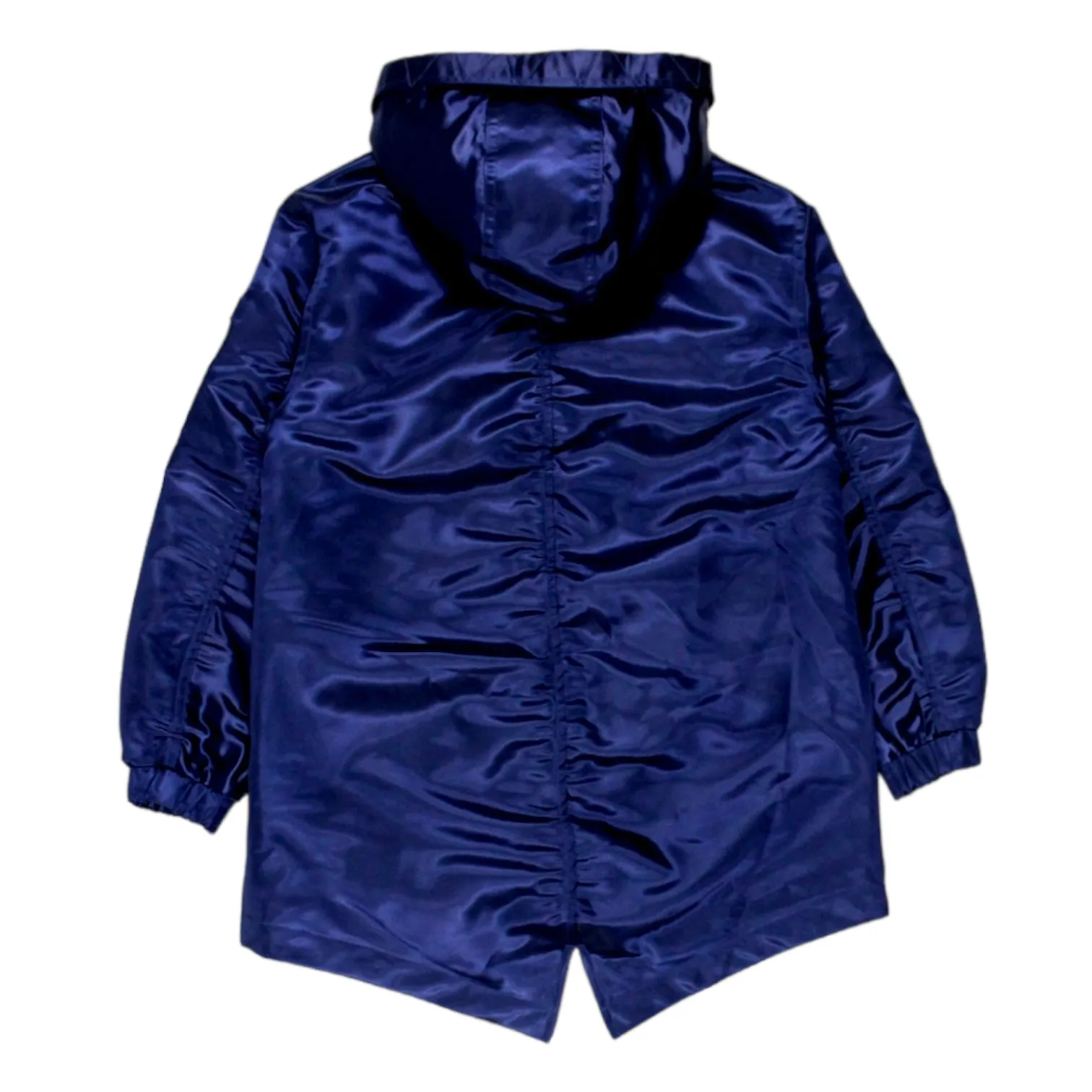 Tommy Hilfiger Blue Shiny Satin Parka