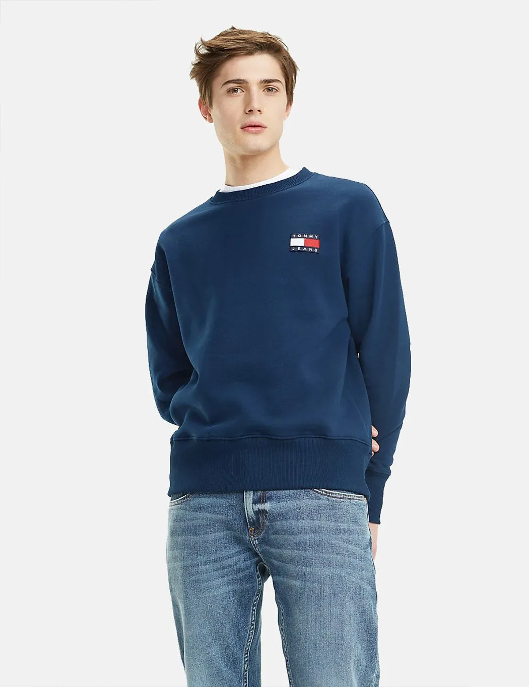 Tommy Jeans Badge Logo Sweatshirt - Black Iris/Navy