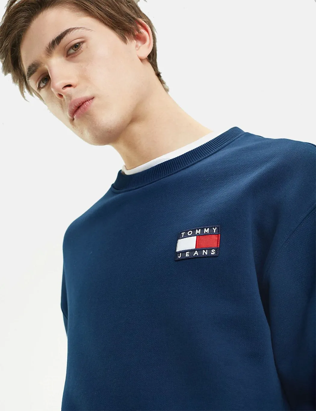 Tommy Jeans Badge Logo Sweatshirt - Black Iris/Navy