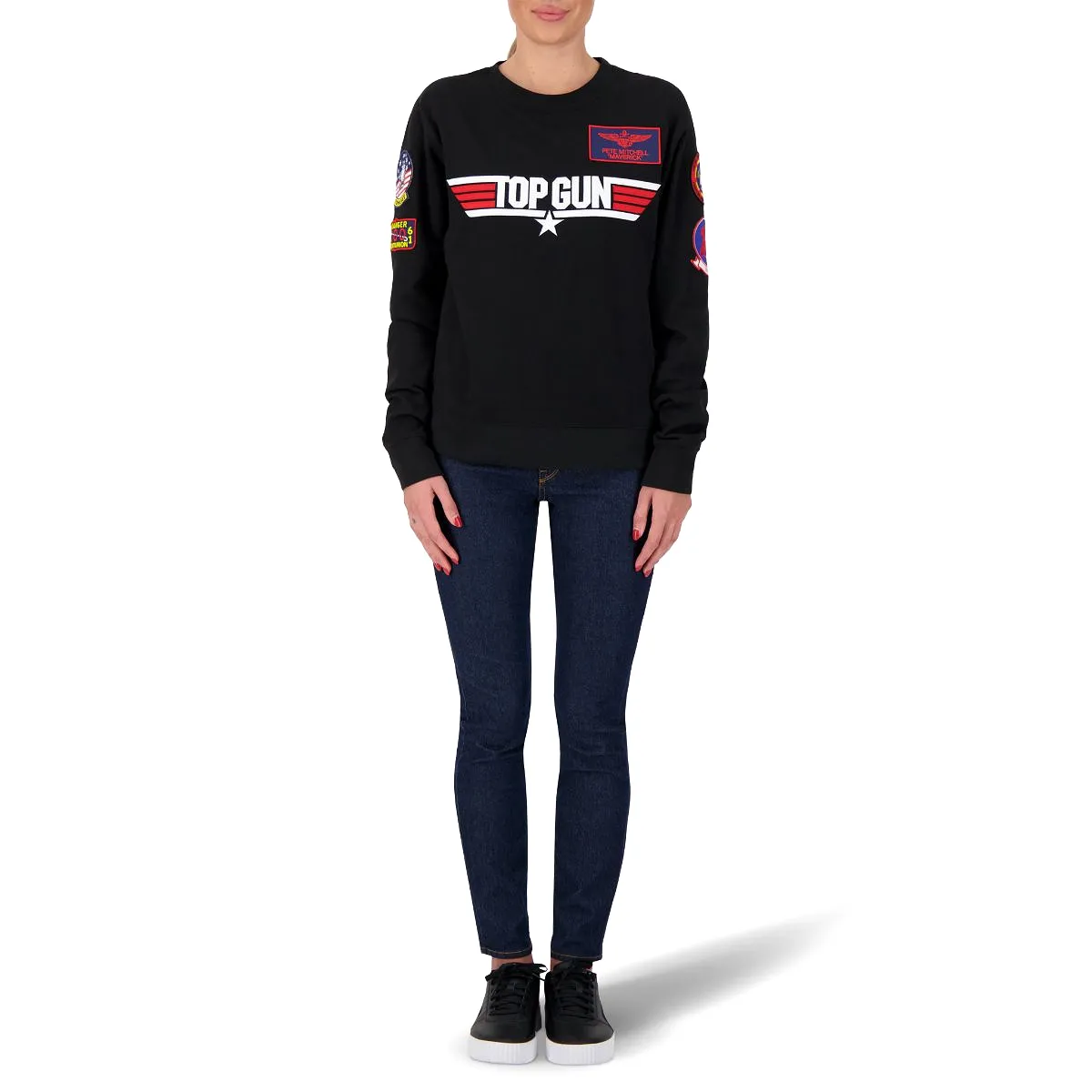 TOP GUN Unisex Logo Sweatshirt - BLACK