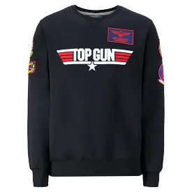 TOP GUN Unisex Logo Sweatshirt - BLACK