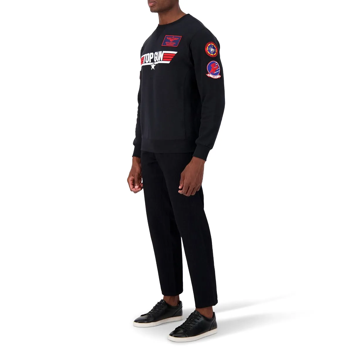 TOP GUN Unisex Logo Sweatshirt - BLACK