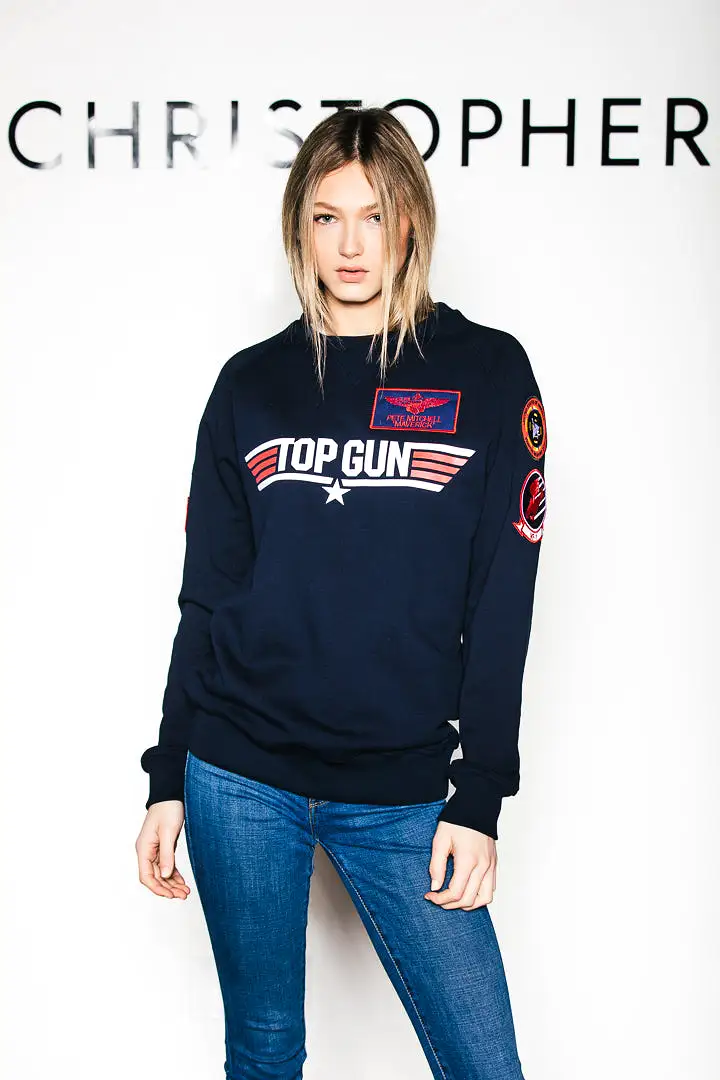 TOP GUN Unisex Logo Sweatshirt - NAVY