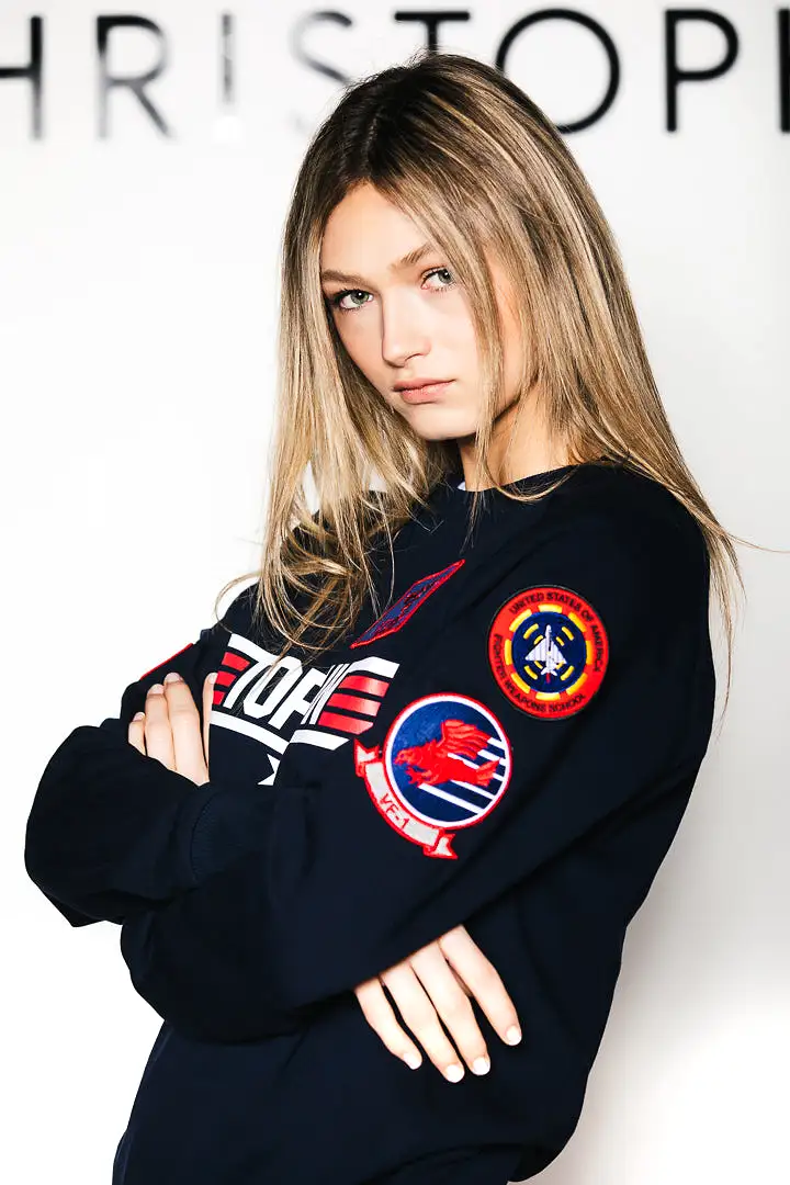 TOP GUN Unisex Logo Sweatshirt - NAVY