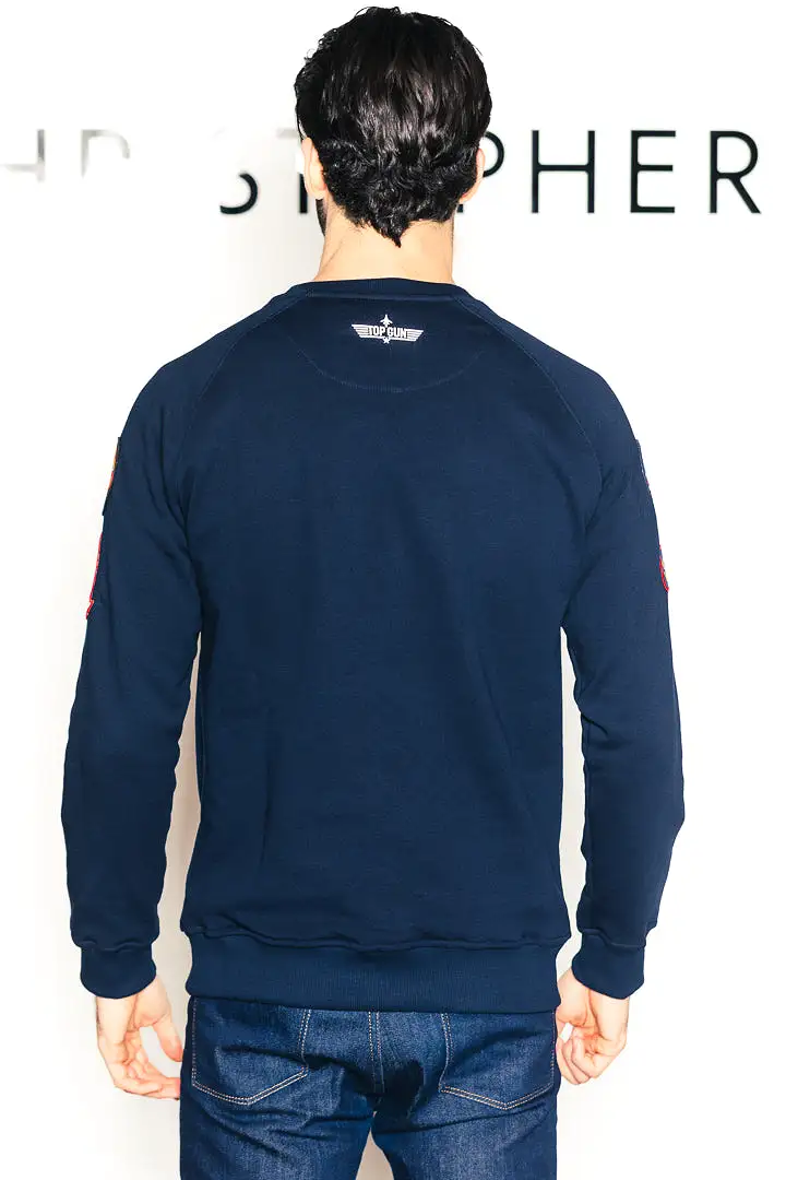 TOP GUN Unisex Logo Sweatshirt - NAVY