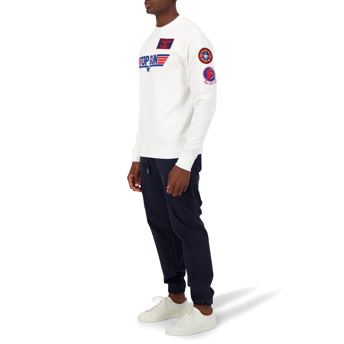 TOP GUN Unisex Logo Sweatshirt - WHITE