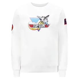 TOP GUN Unisex Retro Logo Sweatshirt - WHITE