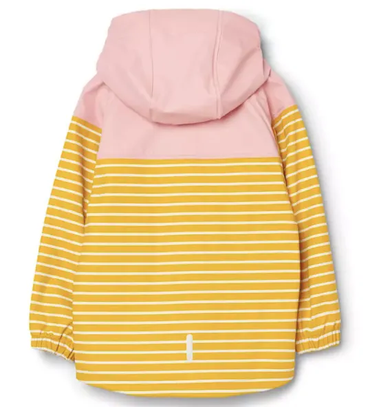 Tretorn Kids Wings Rain Coat- Light Rose/ Stripe Yellow