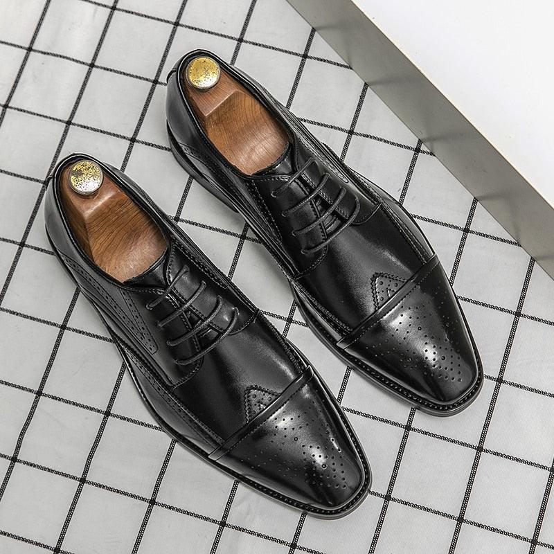 TZ104 Handmade Men's Oxford Dress Casual Formal Shoes