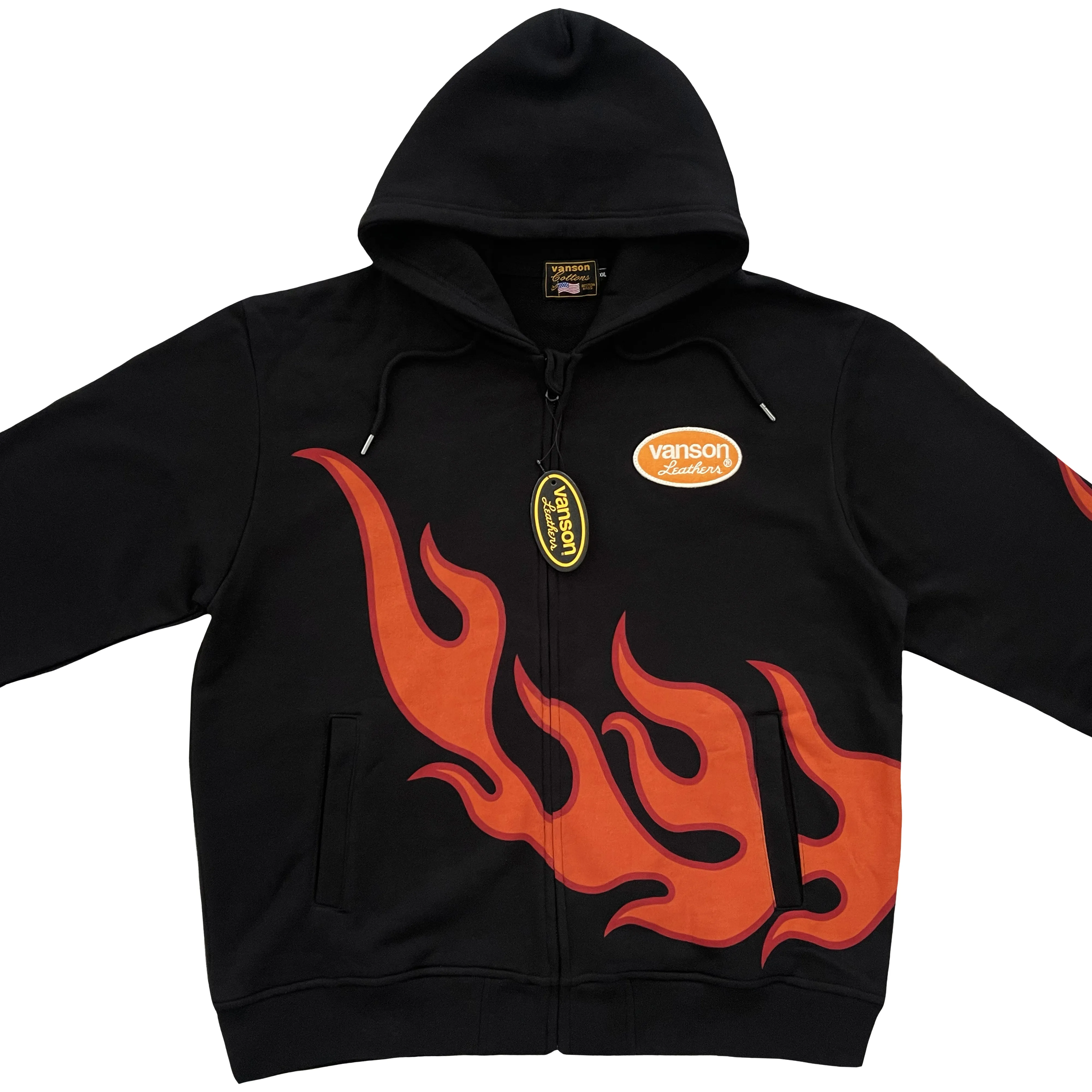 Vanson Leathers Flame Hoodie - XXL