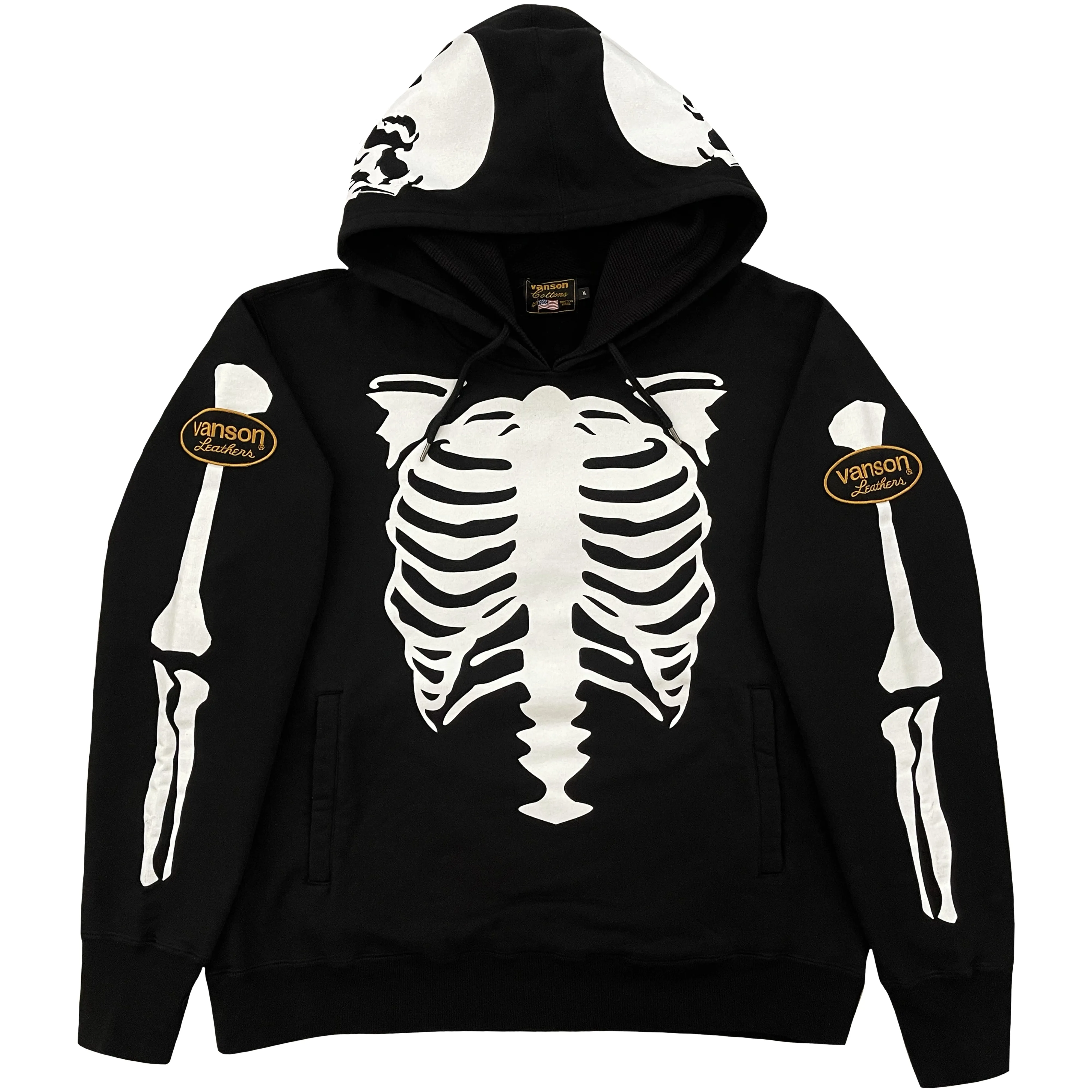 Vanson Leathers Skeleton Hoodie - XL