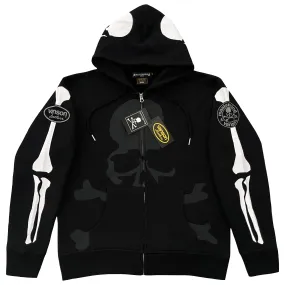 Vanson Leathers x Mastermind Japan 50th Anniversary Skeleton Hoodie - 