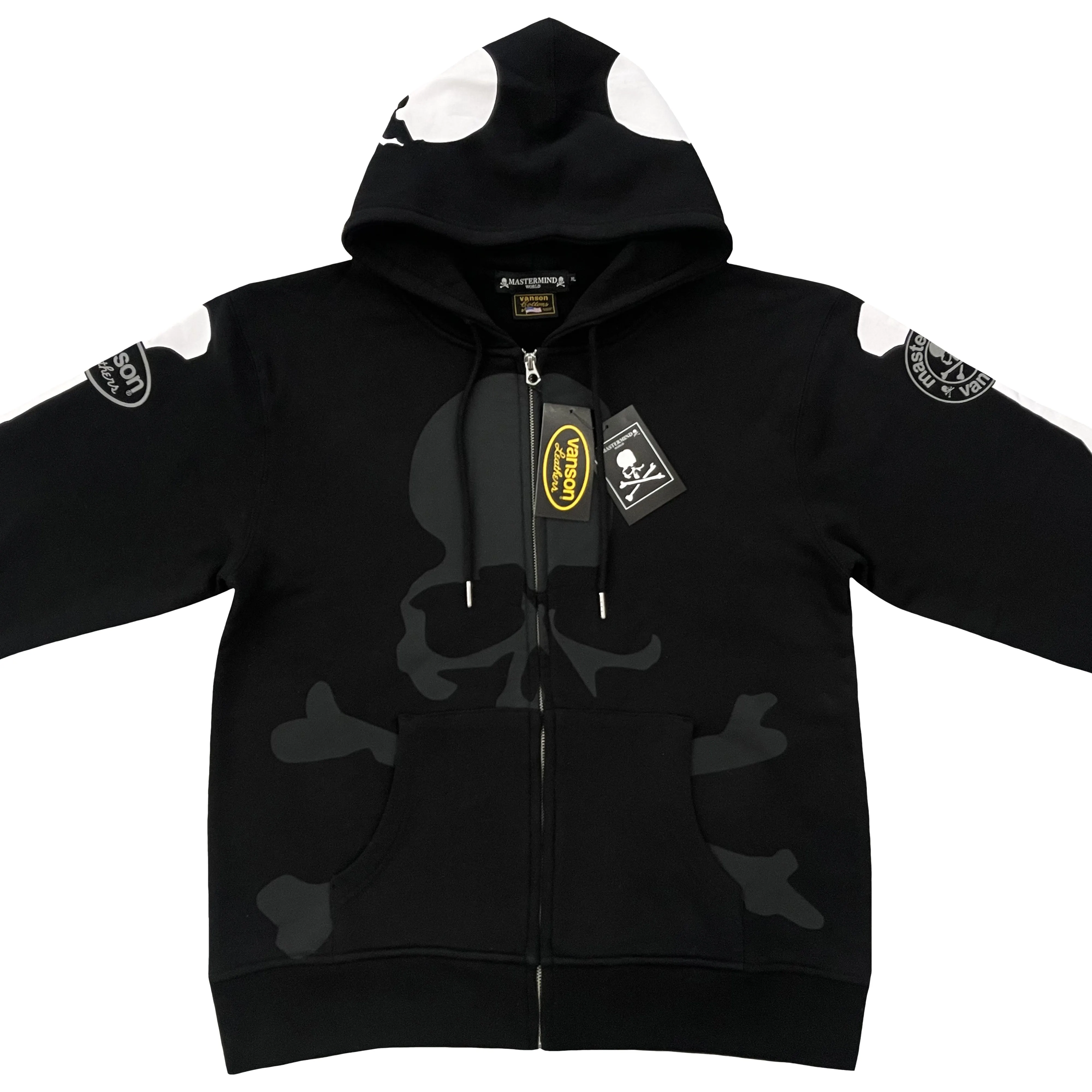 Vanson Leathers x Mastermind Japan 50th Anniversary Skeleton Hoodie - 