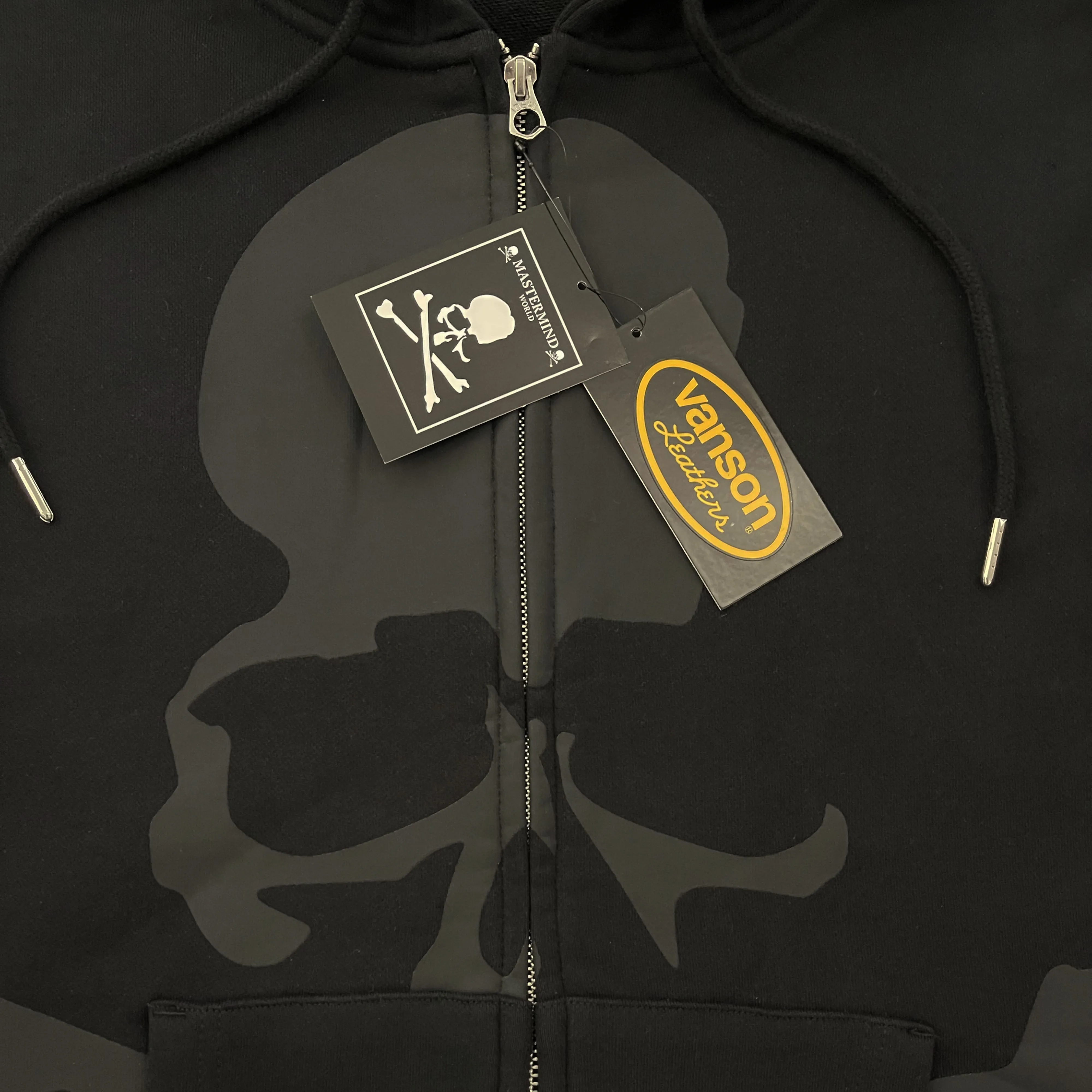 Vanson Leathers x Mastermind Japan 50th Anniversary Skeleton Hoodie - 