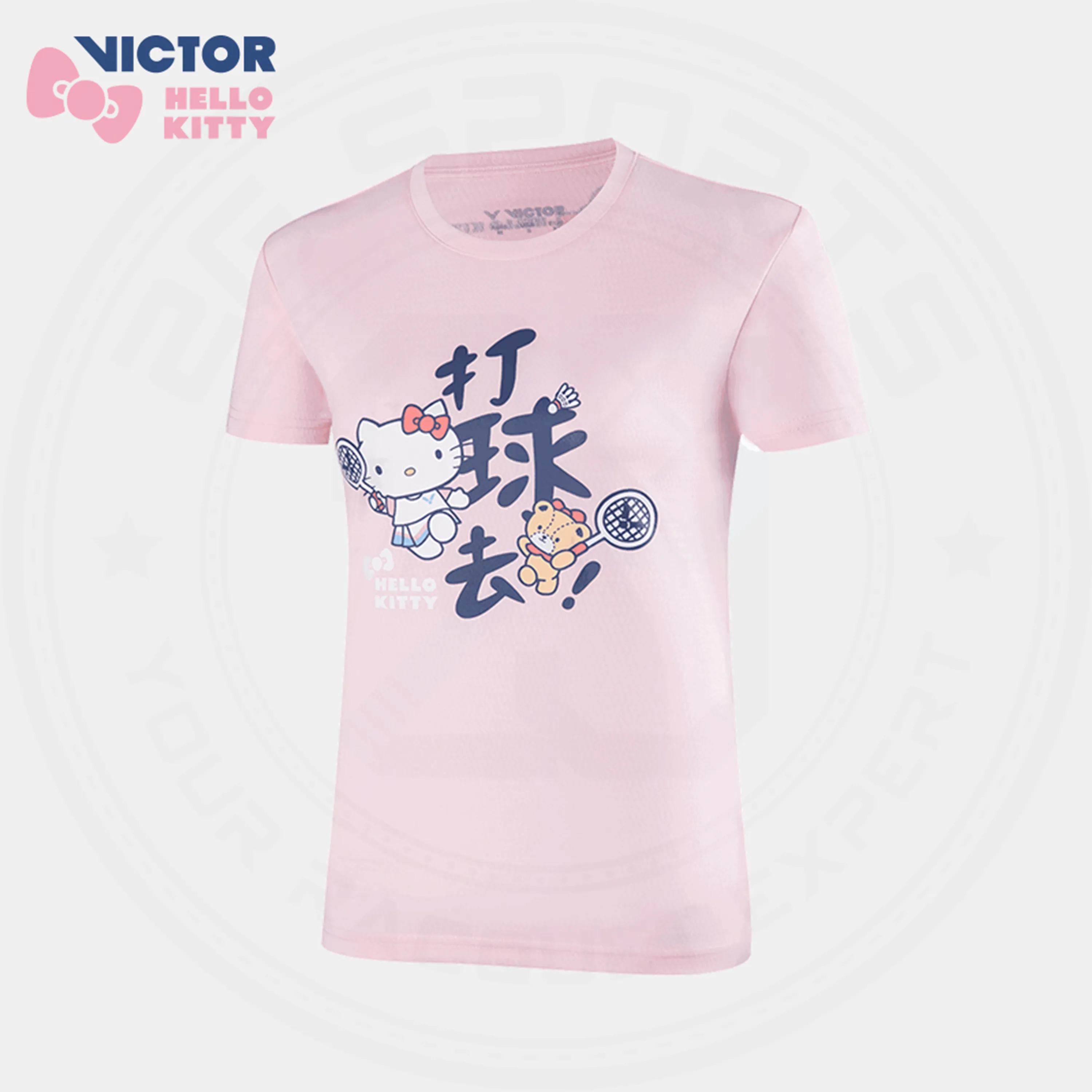 Victor X Hello Kitty T-KT202JR Sport Shirt Pink JUNIOR'S