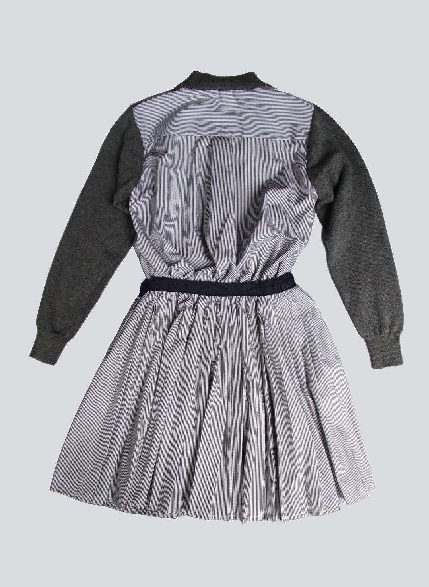 Vierra Rose Claire Sweater Front Combo Dress in Grey