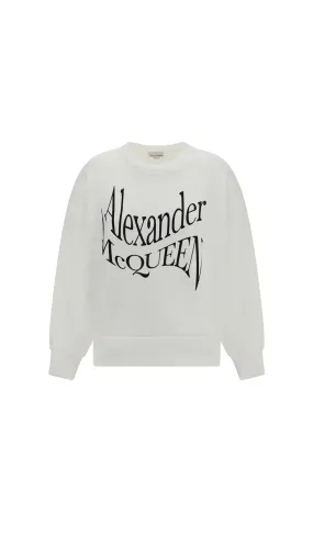 Warped Logo Sweatshirt - White