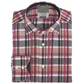 Wine Plaid Button Down Sport Shirt