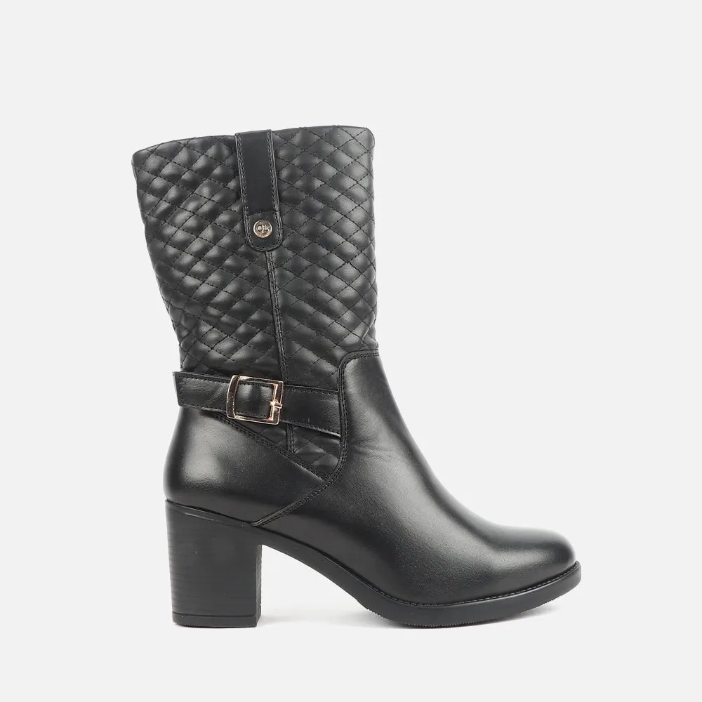 Women Calf Mid Heel Boot