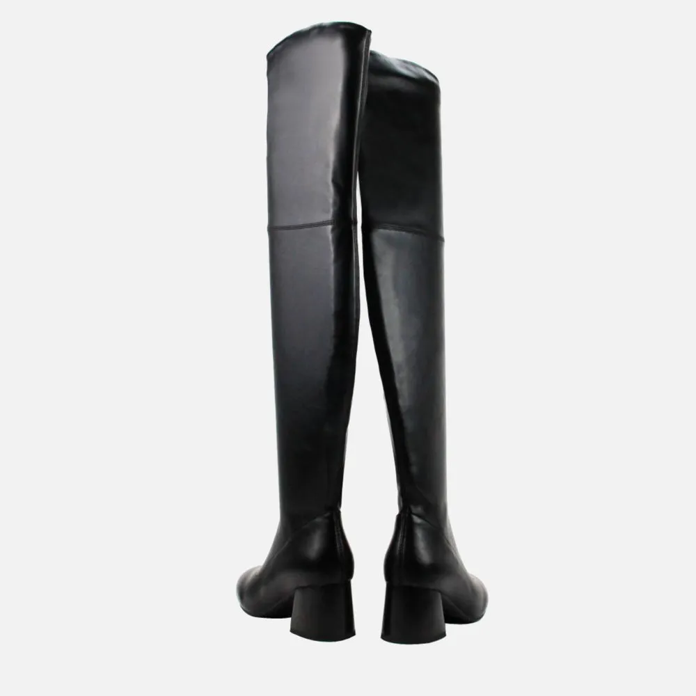 Women Knee Length Mid Heel Boot