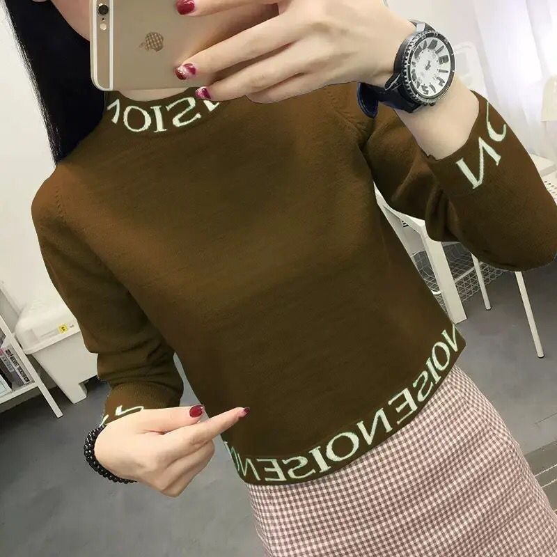 Women Knitted Sweater And Pullovers Korean Style Letter Female Sweaters Autumn New Tops S4699175