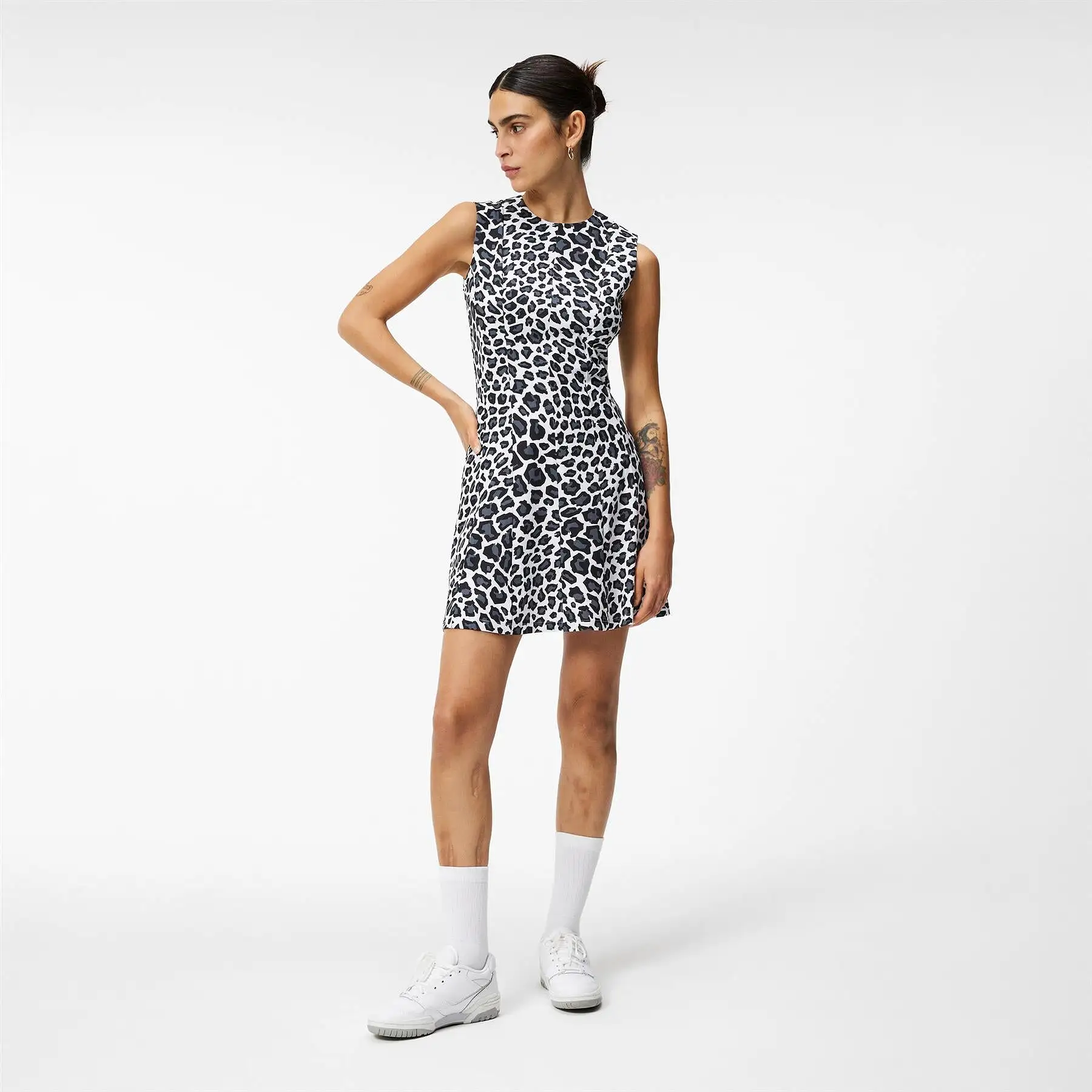 Womens Gabriella Printed Dress BW Leopard - W23