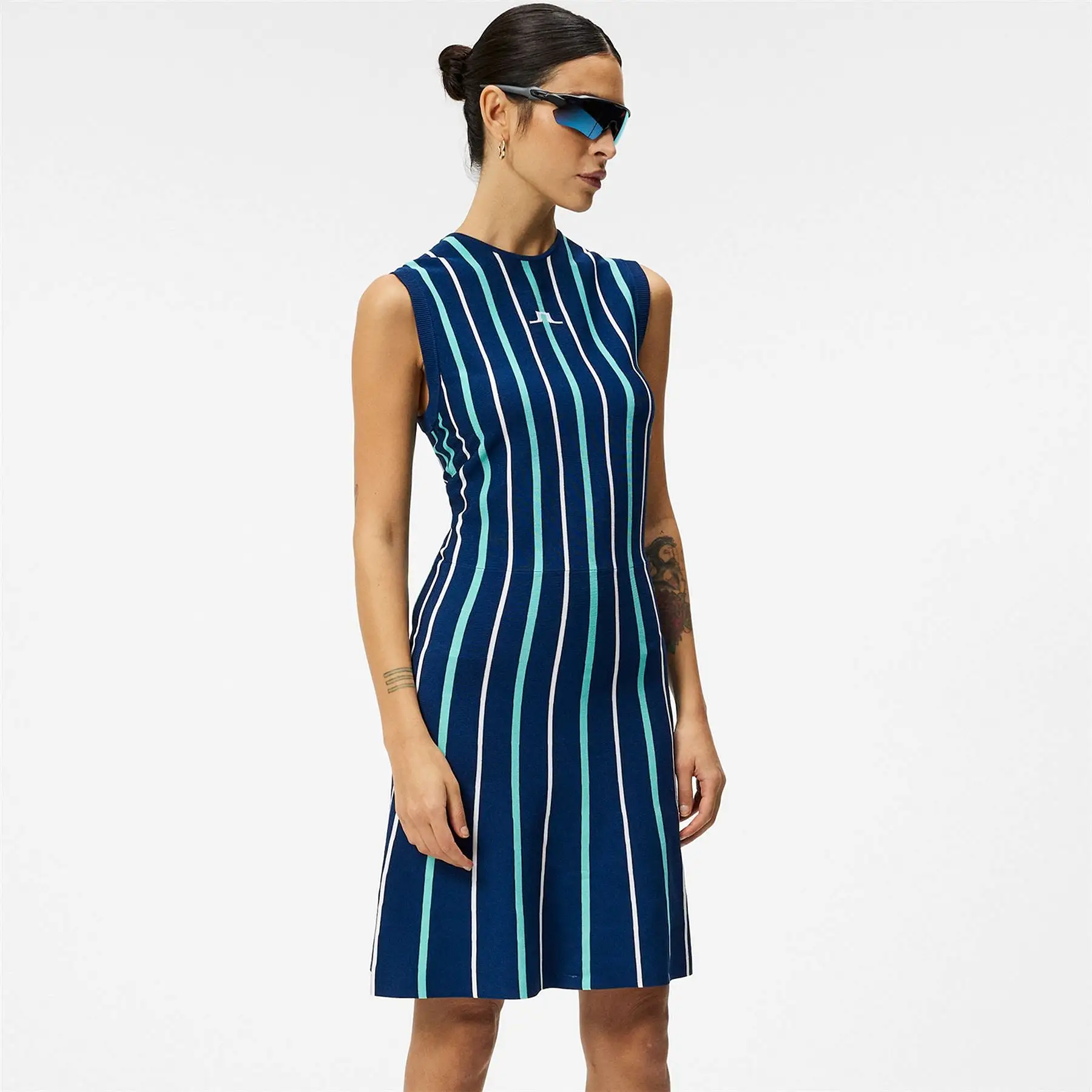 Womens Kijana Nylon Knitted Dress Estate Blue - SS24