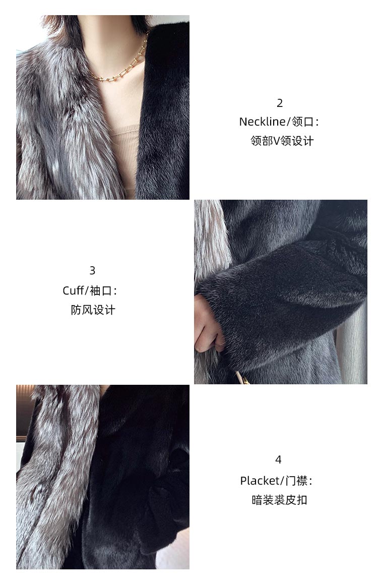 Women's Winter Natural Mink Fur Full Pelt Lantern Sleeves Hooded Jacket