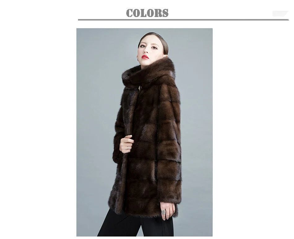 Women's Winter Natural Mink Fur Thick Warm Leisure Short Jacket