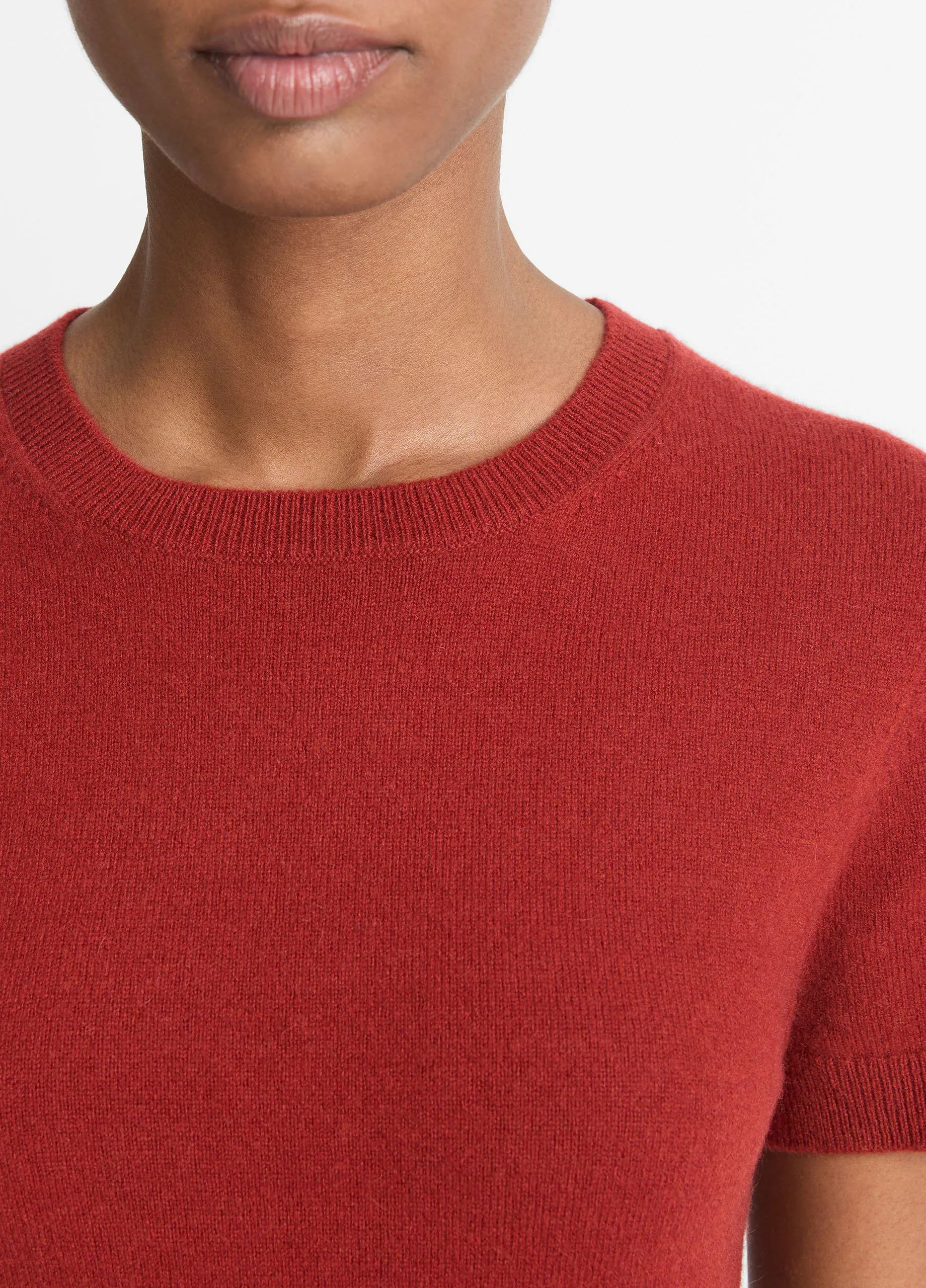 Wool & Cashmere-Blend Short-Sleeve Sweater