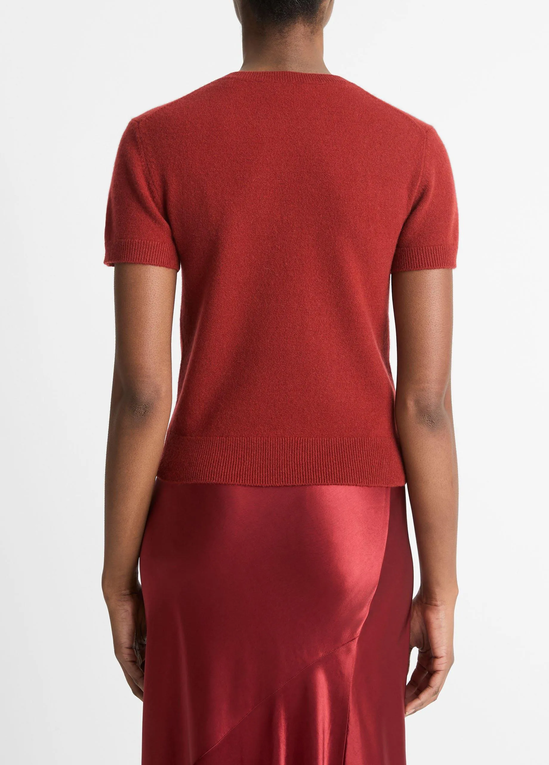 Wool & Cashmere-Blend Short-Sleeve Sweater