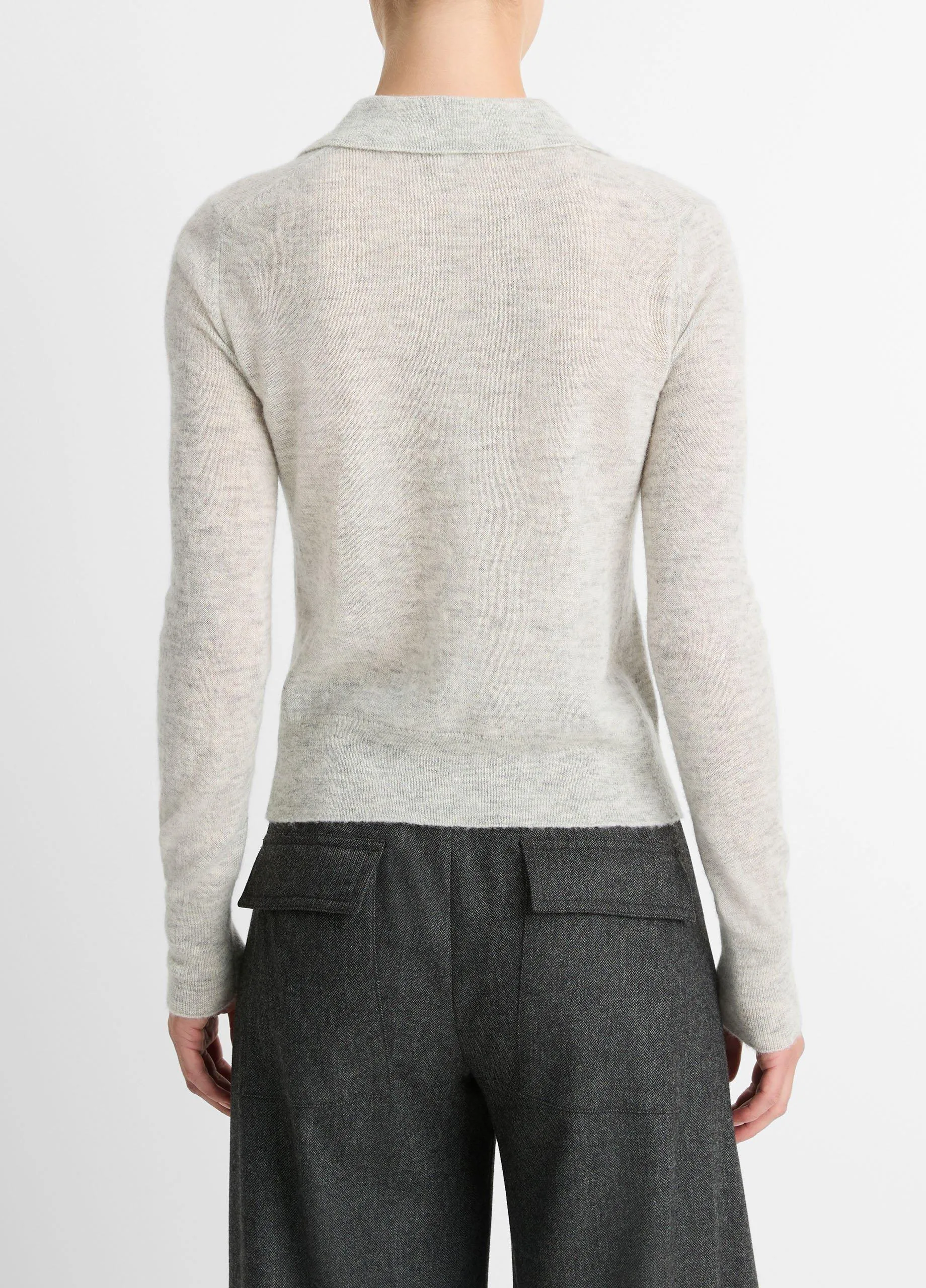 Wool-Blend Polo Sweater