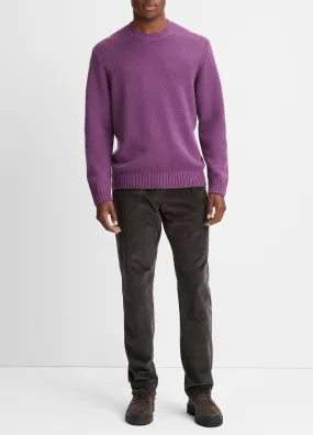 Wool-Cashmere Relaxed Crew Neck Sweater