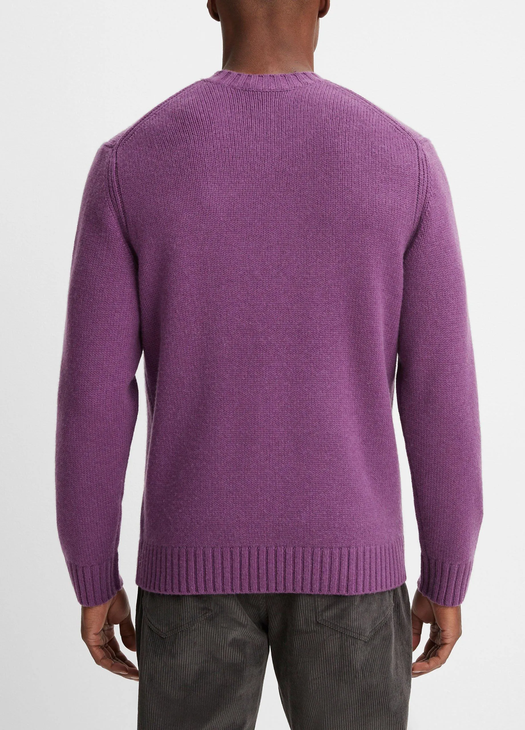 Wool-Cashmere Relaxed Crew Neck Sweater