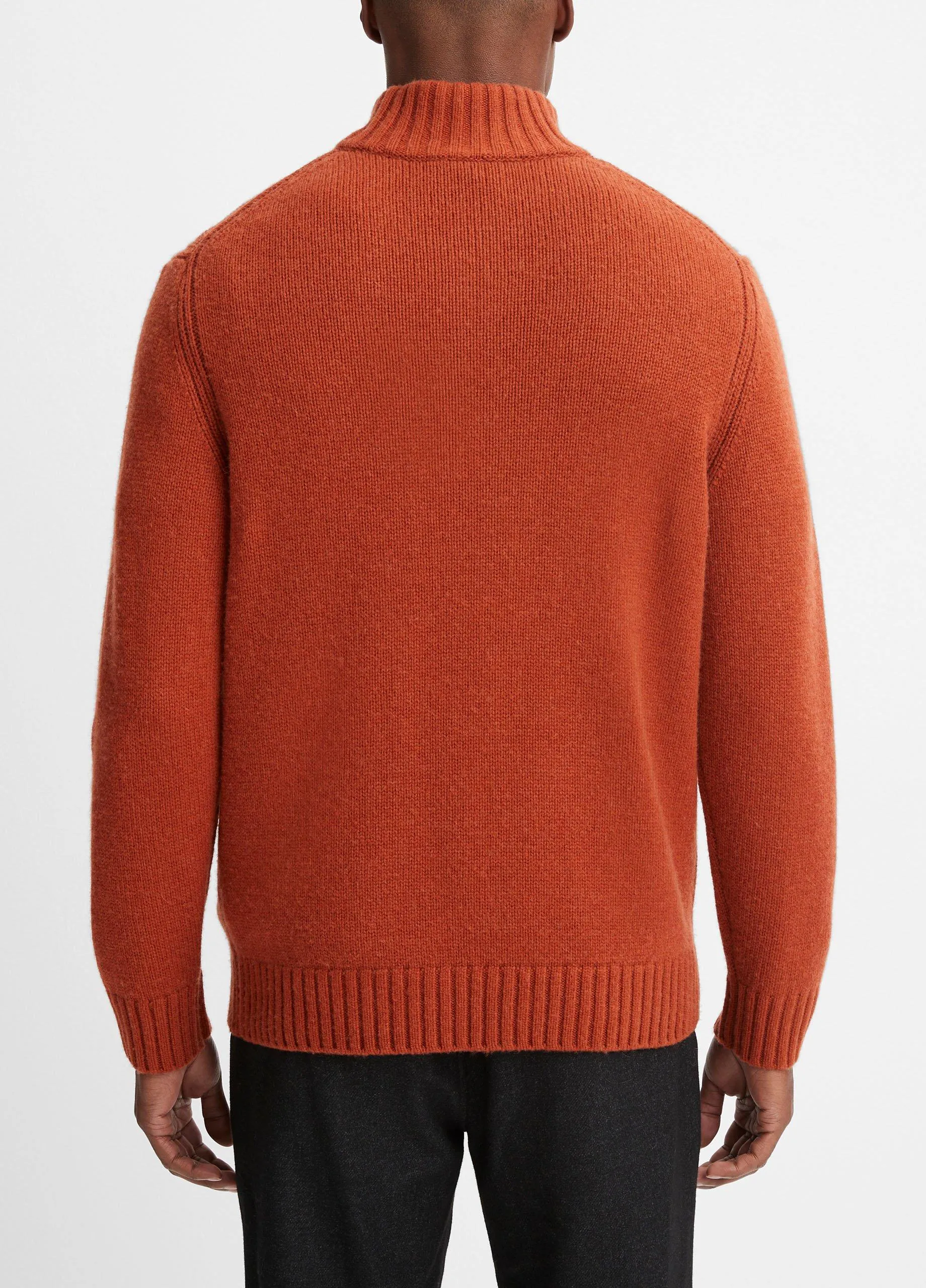 Wool-Cashmere Relaxed Quarter-Zip Sweater