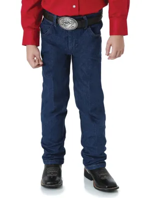 WRANGLER BOYS ORIGINAL COWBOY CUT JEAN SLIM PREWASHED INDIGO (1T-7)